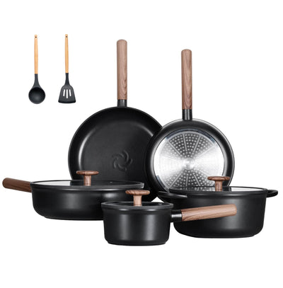 15-Pc Premium Ceramic Cookware Set – Non-Stick, Induction & Oven Safe