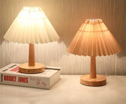 Modern Pleated Fabric Lamp with Warm Glow