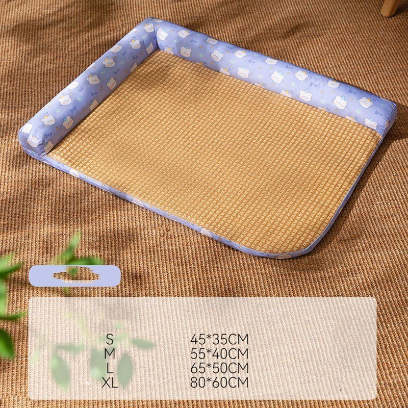 French Floral Rushes Pet Cooling Mat