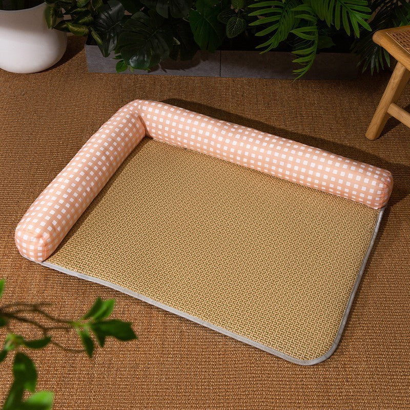 French Floral Rushes Pet Cooling Mat