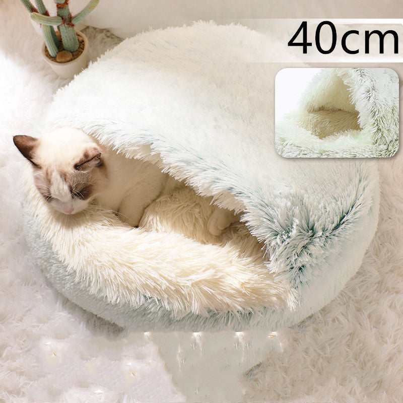 The Best 2 In 1 Dog And Cat Bed Pet Winter Bed Round Plush Warm