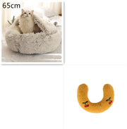 The Best 2 In 1 Dog And Cat Bed Pet Winter Bed Round Plush Warm