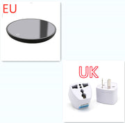 Luxury Floral Glass Mug with Heating Coaster