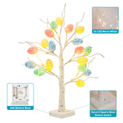 60cm LED birch tree with glowing Easter egg lights – Beautiful and festive tabletop decoration for home and spring parties.