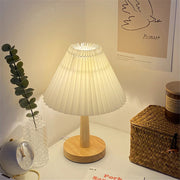Modern Pleated Fabric Lamp with Warm Glow