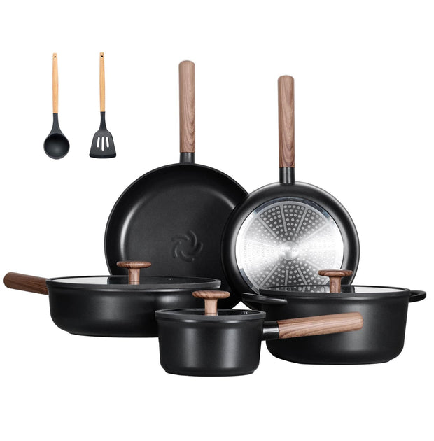 15-Pc Premium Ceramic Cookware Set – Non-Stick, Induction & Oven Safe