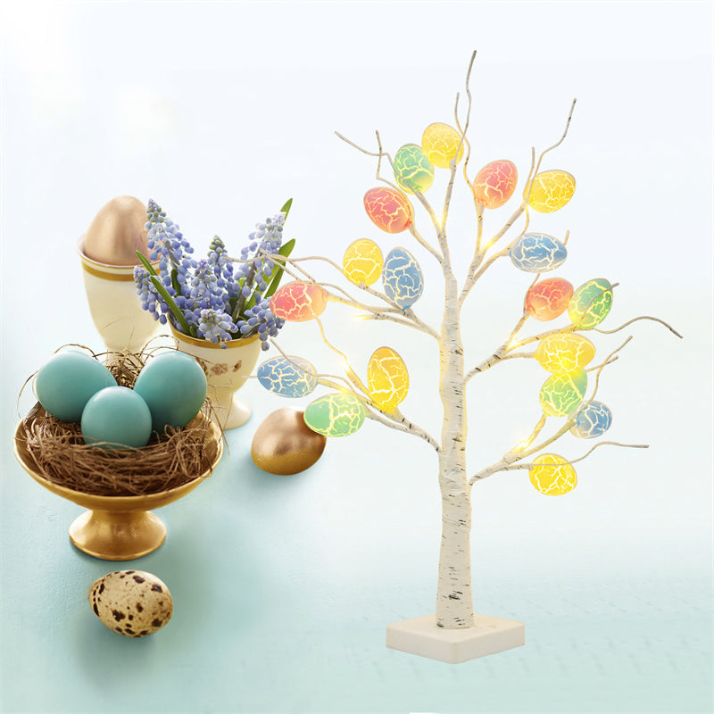 Easter LED birch tree with battery-operated lights – Ideal for kids' gifts, tabletop decor, and holiday celebrations