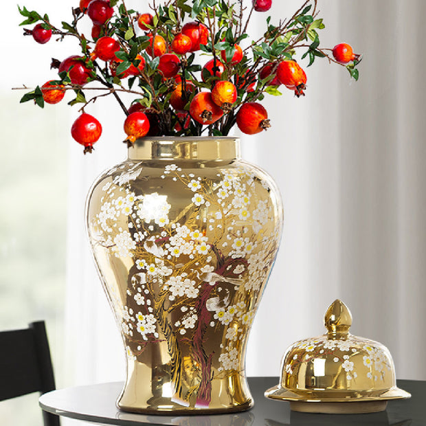 Gold flower vase
