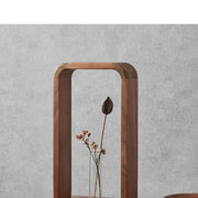 Minimalist Wooden Frame Glass Vase for Tabletop Decoration