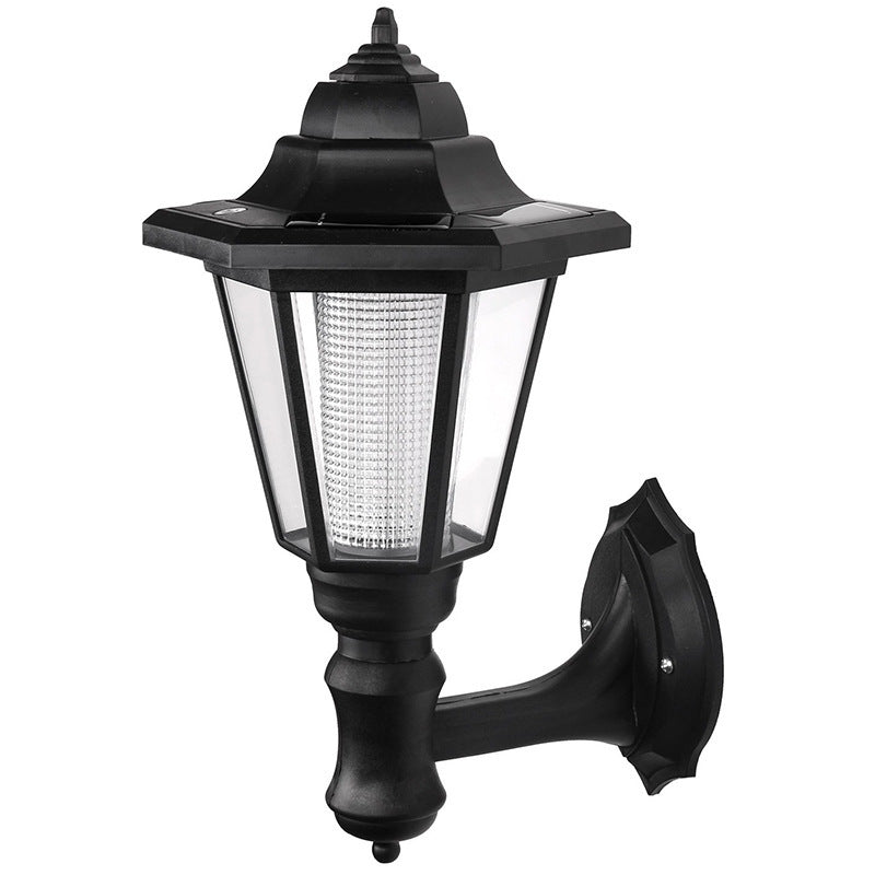 Waterproof LED garden lamp providing bright pathway lighting at night.

