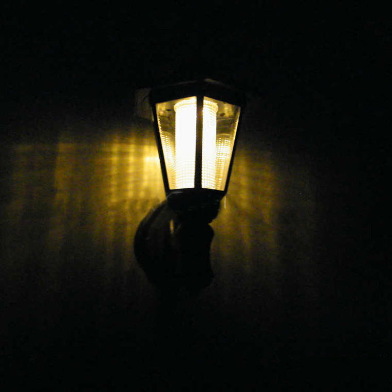 Weatherproof LED garden wall lamp providing bright outdoor lighting.

