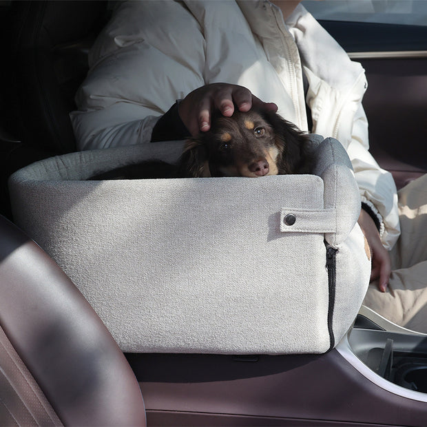 Car Central Dog Car Seat Bed – Portable Pet Carrier for Small Dogs & Cats | Safety Travel Bag & Accessories