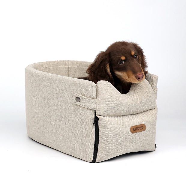 Car Central Dog Car Seat Bed – Portable Pet Carrier for Small Dogs & Cats | Safety Travel Bag & Accessories