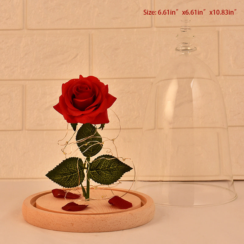 Glass Cover Rose LED Supper Light Valentine Day